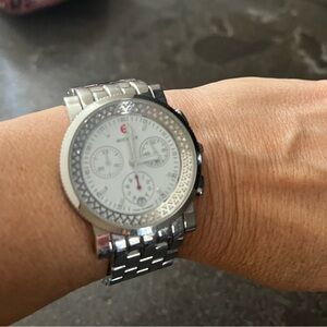 Michele Diamond stainless steal watch 38mm